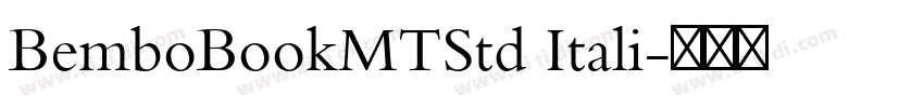 BemboBookMTStd Itali字体转换